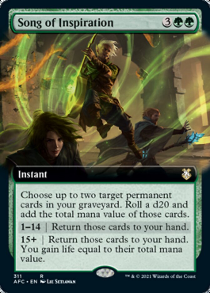 Song of Inspiration (Extended Art) [Dungeons & Dragons: Adventures in the Forgotten Realms Commander] | Jomio and Rueliete's Cards and Comics
