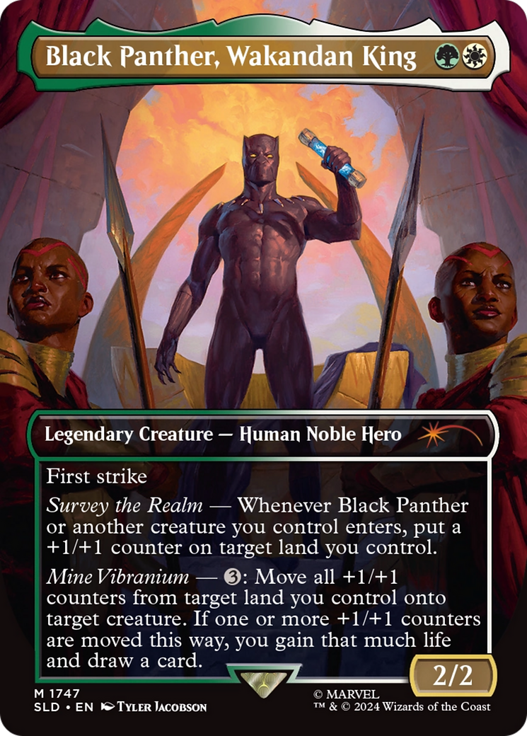 Black Panther, Wakandan King (Rainbow Foil) [Secret Lair Drop Series] | Jomio and Rueliete's Cards and Comics