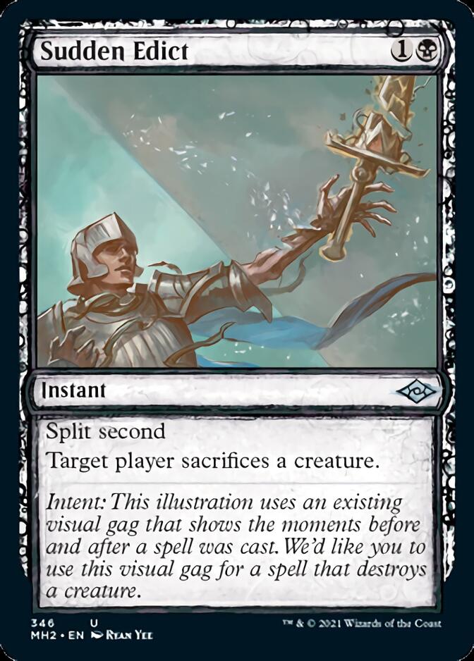 Sudden Edict (Sketch) [Modern Horizons 2] | Jomio and Rueliete's Cards and Comics