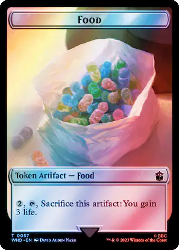 Horse // Food (0057) Double-Sided Token (Surge Foil) [Doctor Who Tokens] | Jomio and Rueliete's Cards and Comics