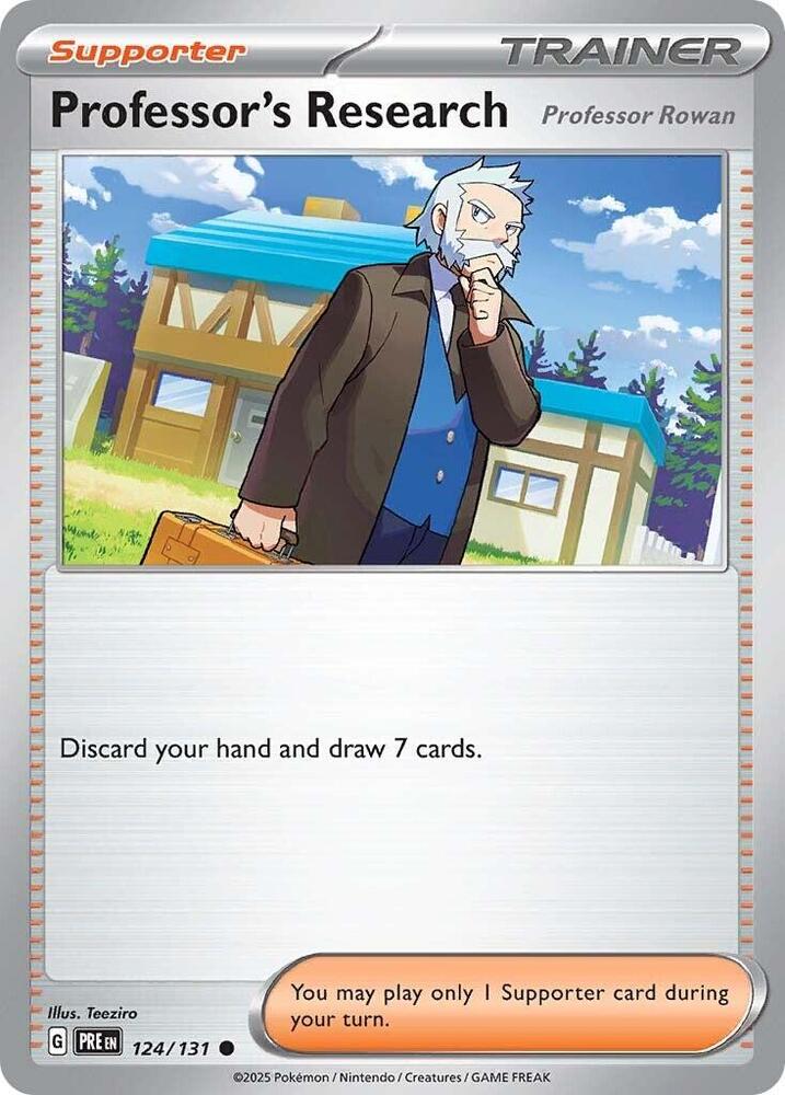 Professor's Research (124/131) [Professor Rowan] [Scarlet & Violet: Prismatic Evolutions] | Jomio and Rueliete's Cards and Comics
