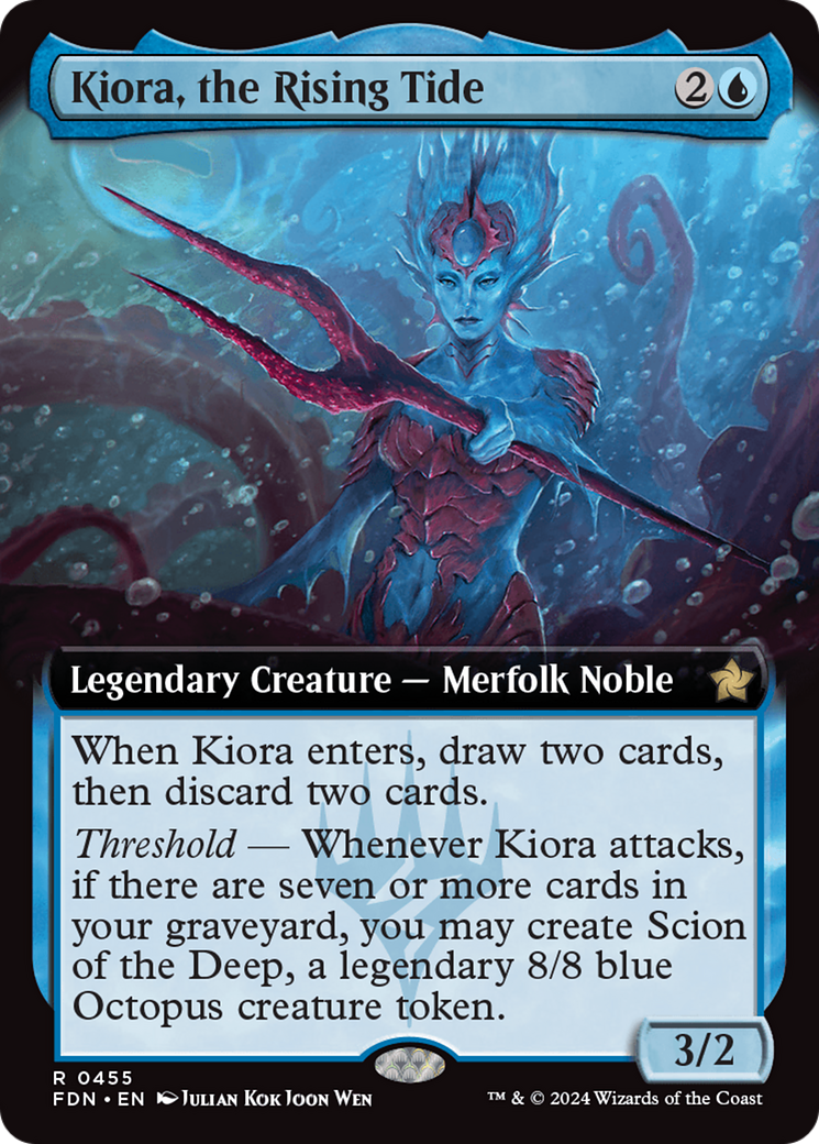 Kiora, the Rising Tide (Extended Art) [Foundations] | Jomio and Rueliete's Cards and Comics