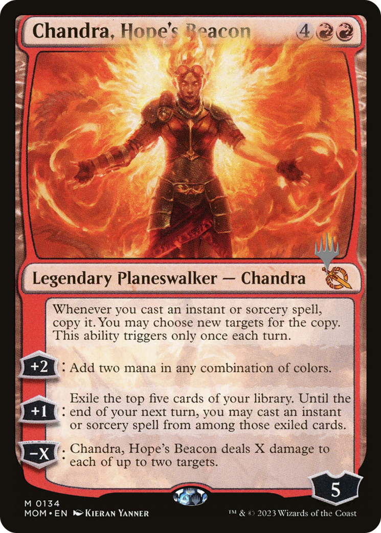 Chandra, Hope's Beacon (Promo Pack) [March of the Machine Promos] | Jomio and Rueliete's Cards and Comics