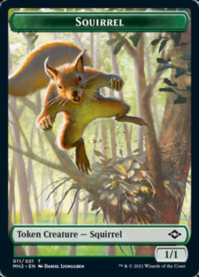 Squirrel // Zombie Double-Sided Token [Modern Horizons 2 Tokens] | Jomio and Rueliete's Cards and Comics