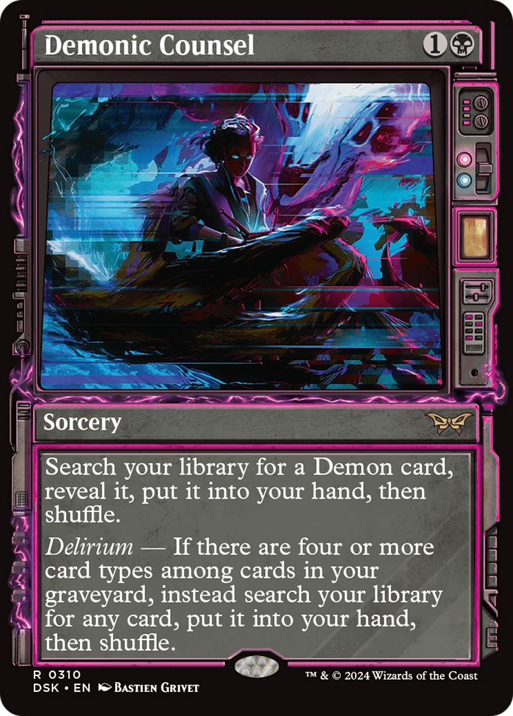 Demonic Counsel (Showcase) [Duskmourn: House of Horror] | Jomio and Rueliete's Cards and Comics