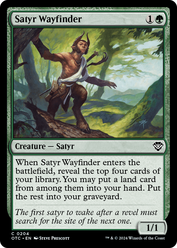 Satyr Wayfinder [Outlaws of Thunder Junction Commander] | Jomio and Rueliete's Cards and Comics