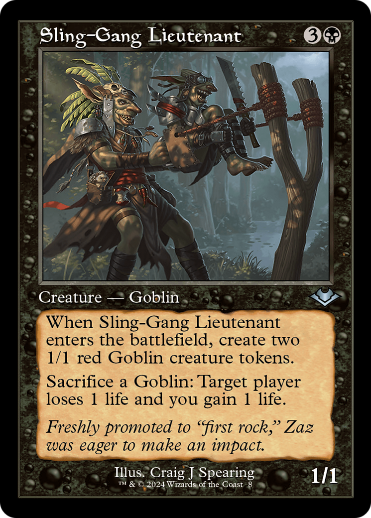 Sling-Gang Lieutenant (Retro) [Modern Horizons] | Jomio and Rueliete's Cards and Comics