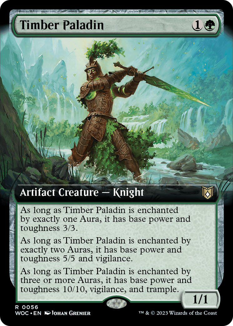 Timber Paladin (Extended Art) [Wilds of Eldraine Commander] | Jomio and Rueliete's Cards and Comics