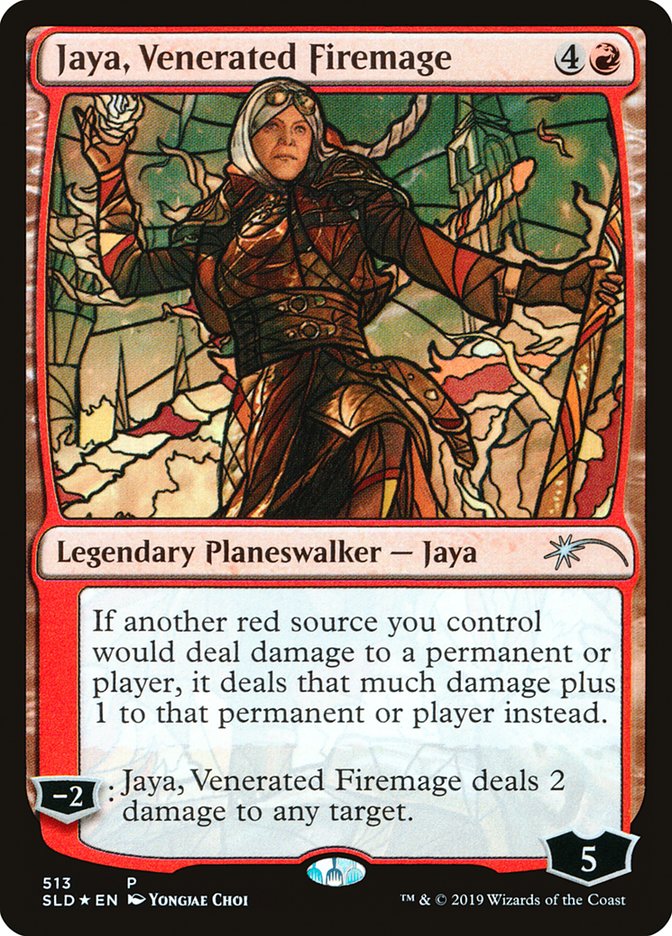 Jaya, Venerated Firemage (Stained Glass) [Secret Lair Drop Promos] | Jomio and Rueliete's Cards and Comics