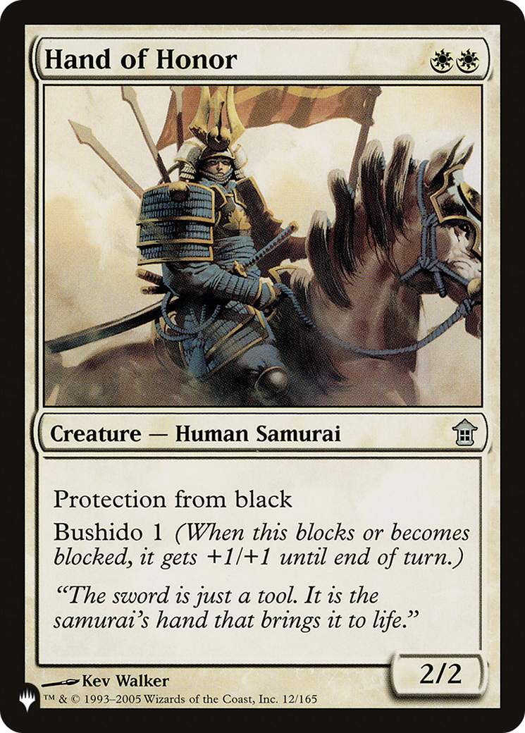 Hand of Honor [The List] | Jomio and Rueliete's Cards and Comics