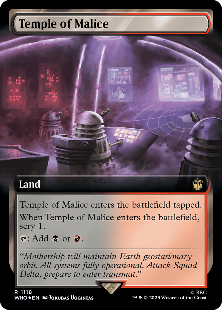 Temple of Malice (Extended Art) (Surge Foil) [Doctor Who] | Jomio and Rueliete's Cards and Comics