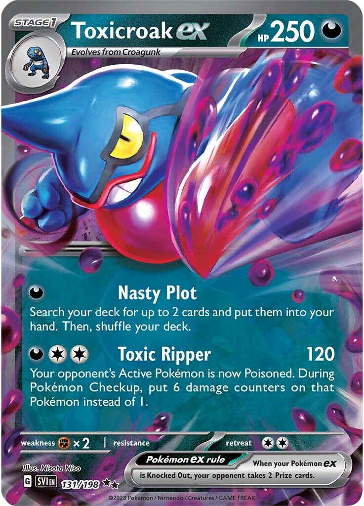 Toxicroak ex (131/198) [Scarlet & Violet: Base Set] | Jomio and Rueliete's Cards and Comics