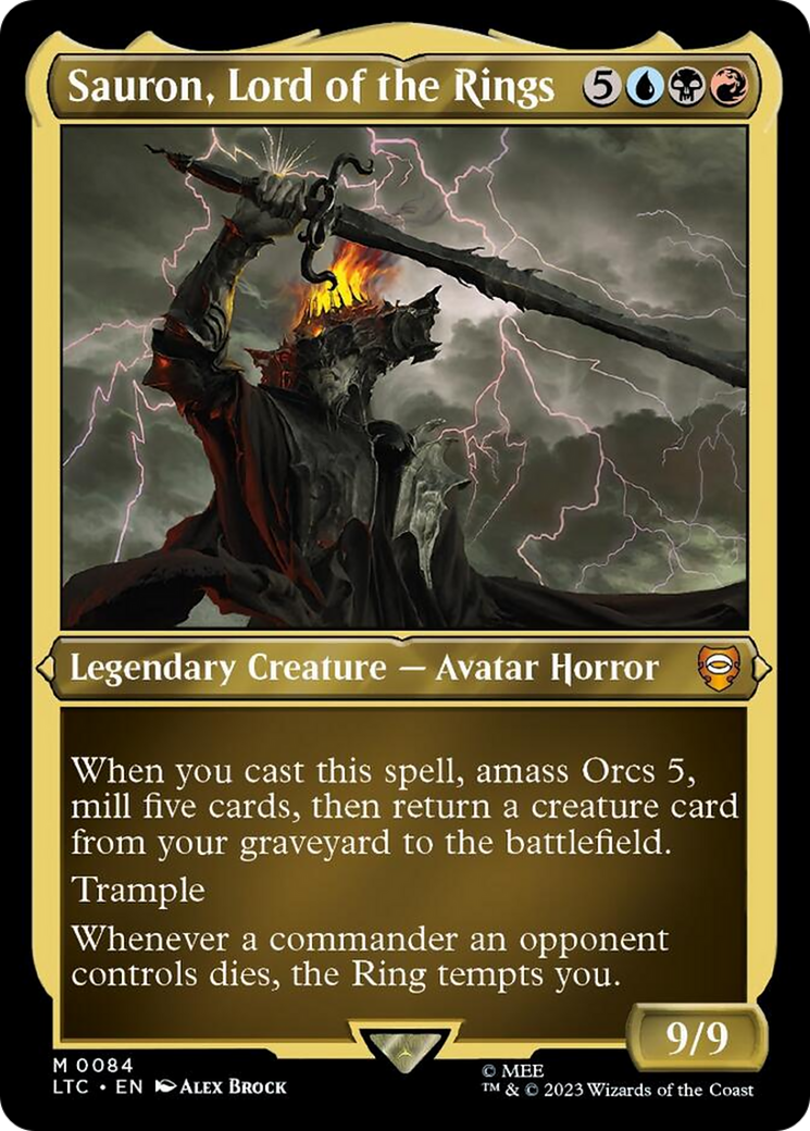 Sauron, Lord of the Rings (Display Commander) [The Lord of the Rings: Tales of Middle-Earth Commander] | Jomio and Rueliete's Cards and Comics