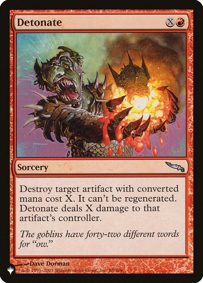 Detonate [The List] | Jomio and Rueliete's Cards and Comics
