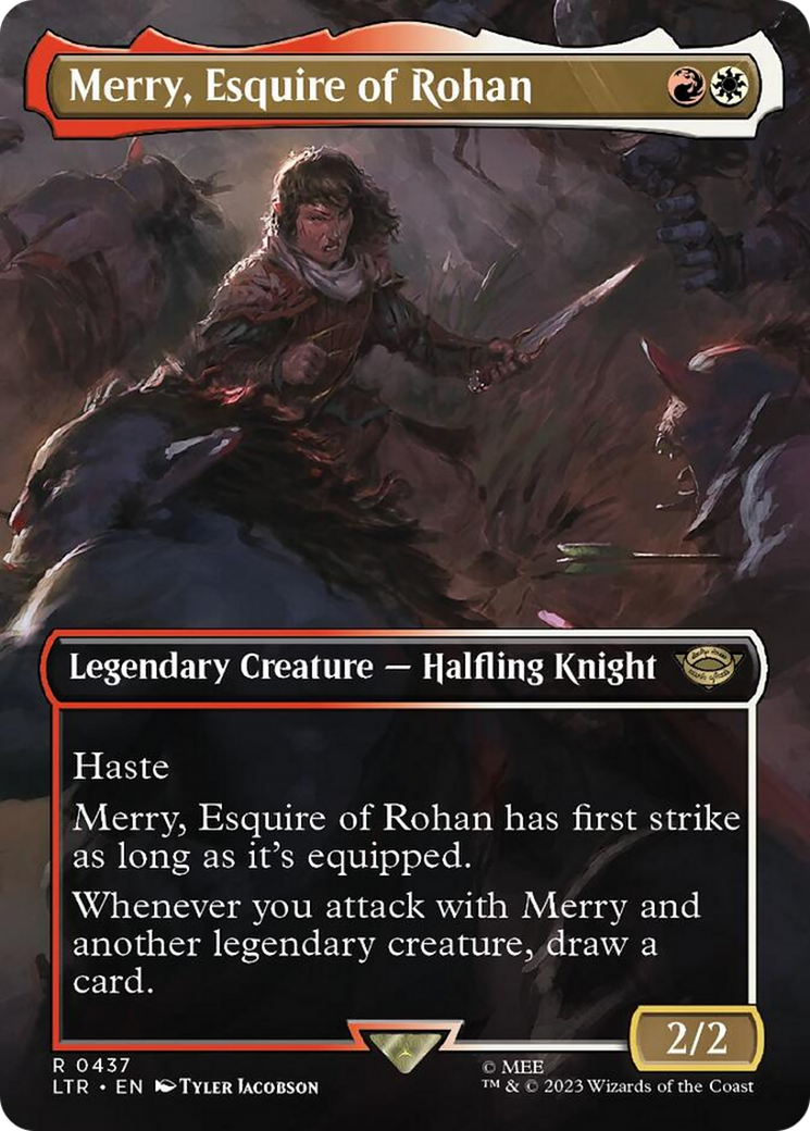Merry, Esquire of Rohan (Borderless Alternate Art) [The Lord of the Rings: Tales of Middle-Earth] | Jomio and Rueliete's Cards and Comics