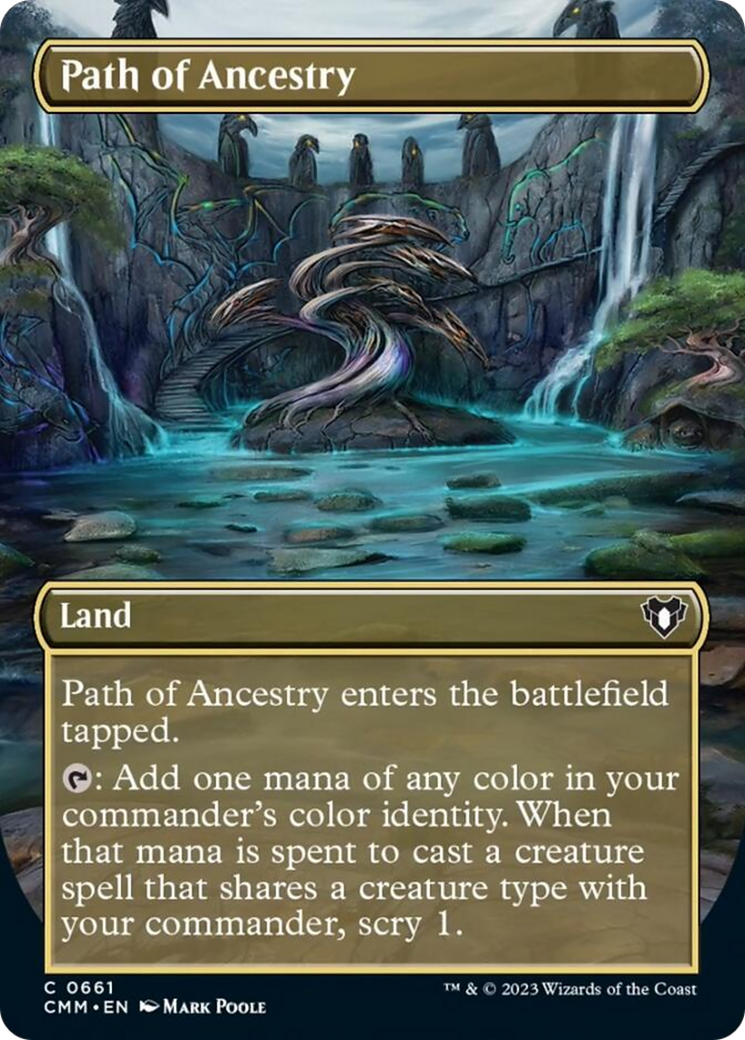 Path of Ancestry (Borderless Alternate Art) [Commander Masters] | Jomio and Rueliete's Cards and Comics