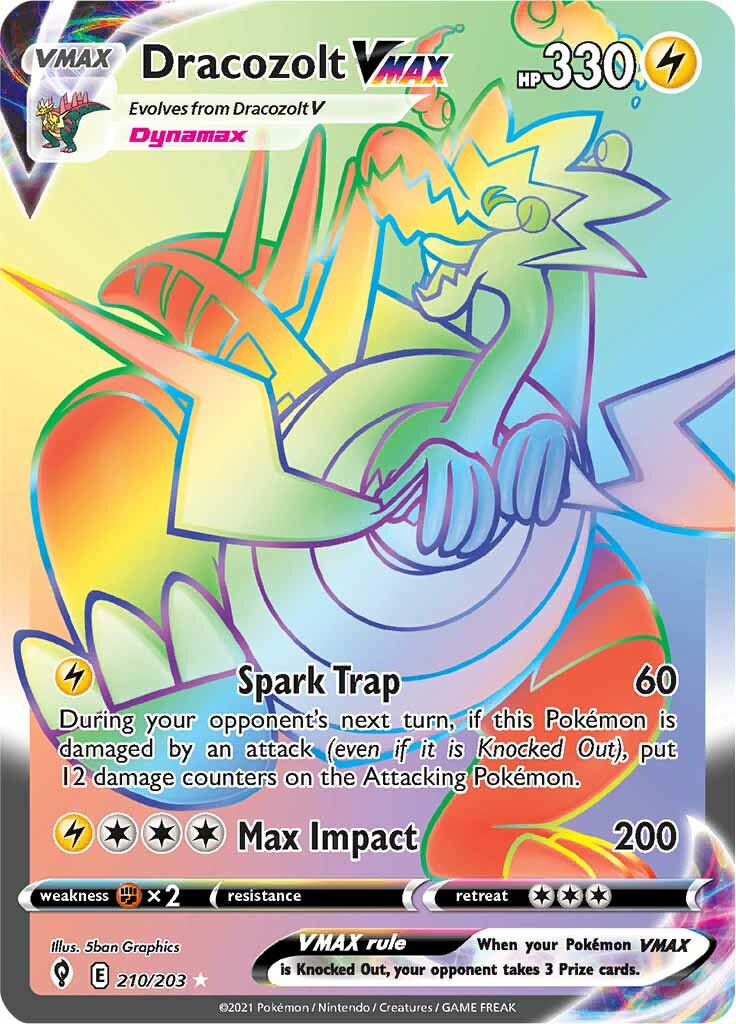 Dracozolt VMAX (210/203) [Sword & Shield: Evolving Skies] | Jomio and Rueliete's Cards and Comics