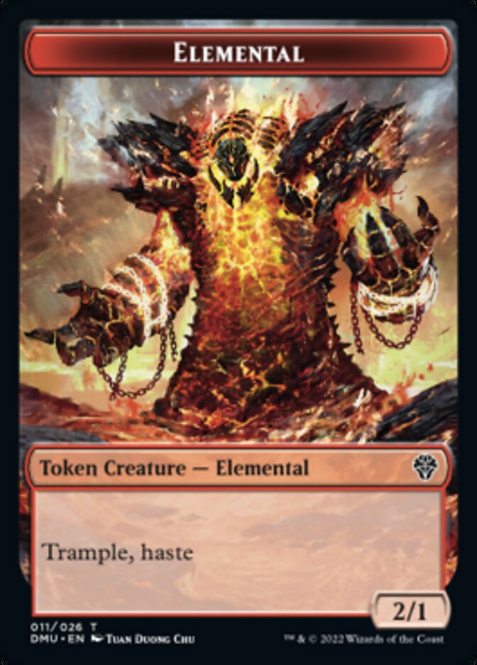 Saproling // Elemental Double-Sided Token [Dominaria United Tokens] | Jomio and Rueliete's Cards and Comics