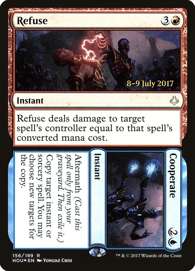 Refuse // Cooperate [Hour of Devastation Prerelease Promos] | Jomio and Rueliete's Cards and Comics