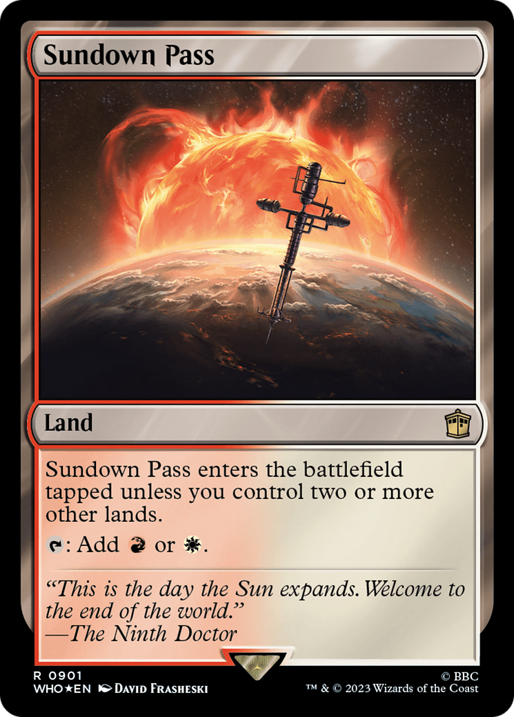 Sundown Pass (Surge Foil) [Doctor Who] | Jomio and Rueliete's Cards and Comics