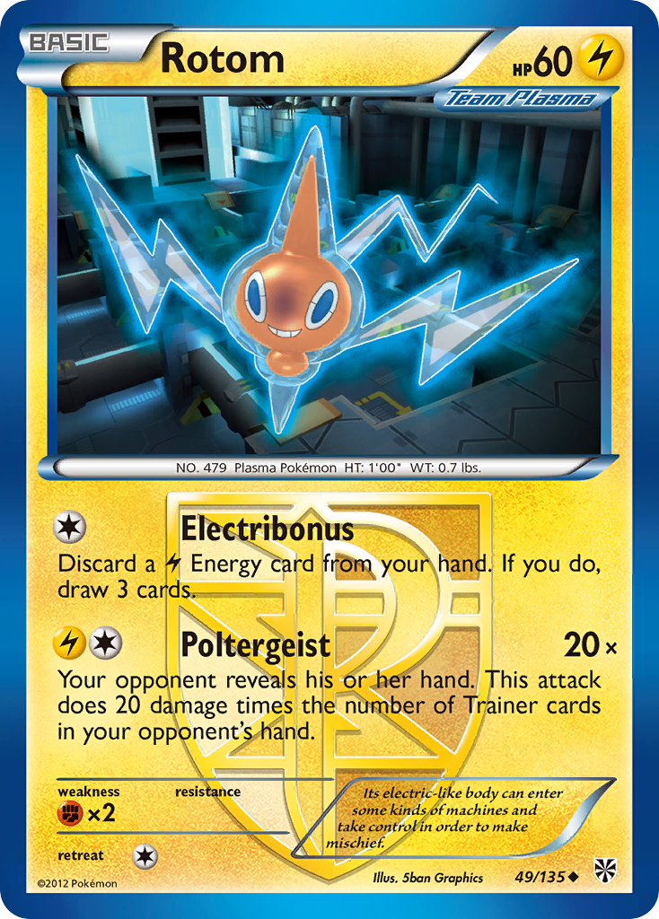 Rotom (49/135) [Black & White: Plasma Storm] | Jomio and Rueliete's Cards and Comics