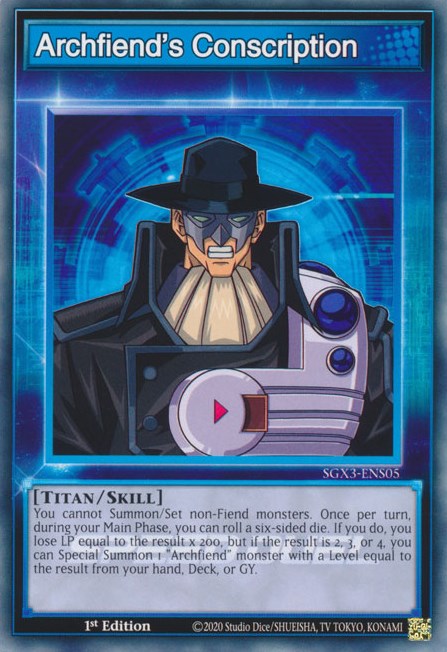 Archfiend's Conscription [SGX3-ENS05] Common | Jomio and Rueliete's Cards and Comics