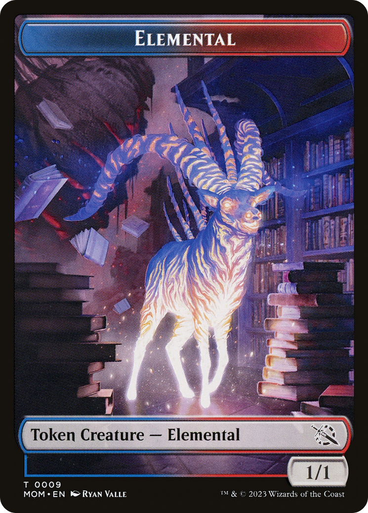 Elemental (09) // Spirit (13) Double-Sided Token [March of the Machine Tokens] | Jomio and Rueliete's Cards and Comics