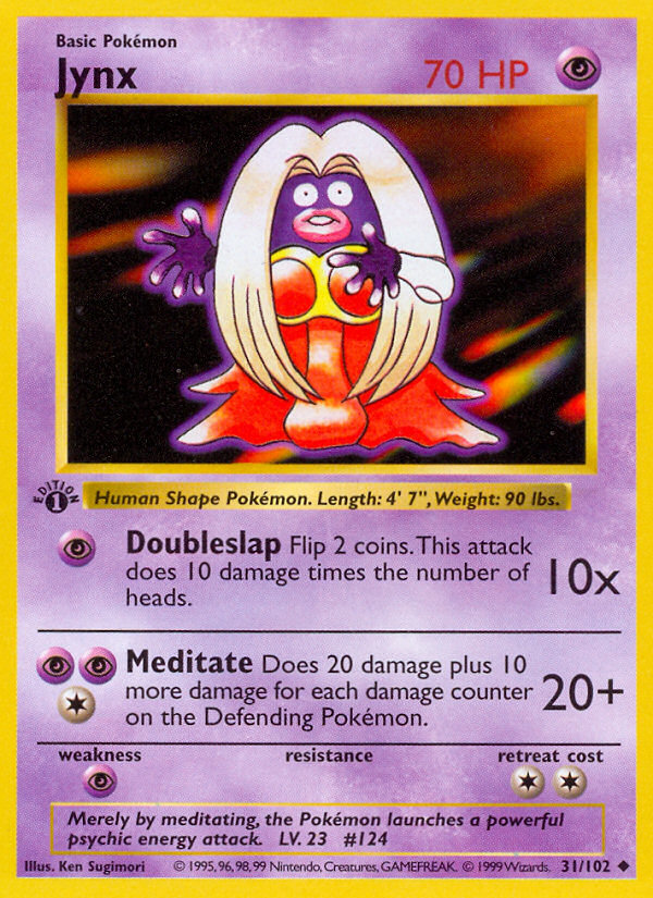 Jynx (31/102) (Shadowless) [Base Set 1st Edition] | Jomio and Rueliete's Cards and Comics