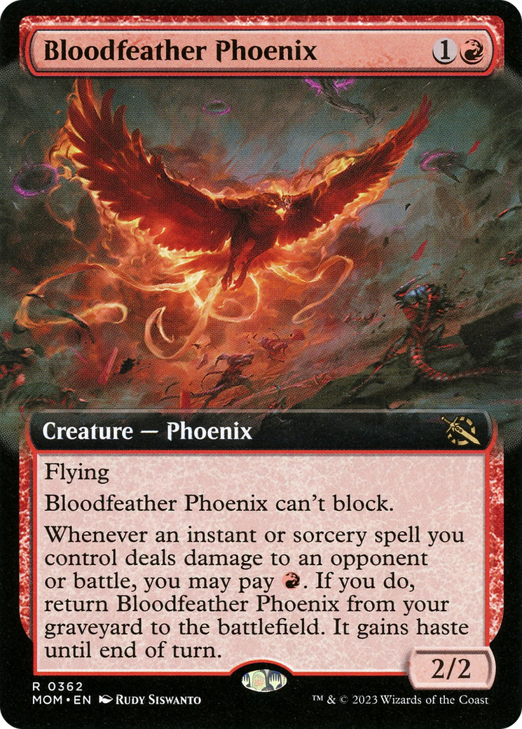 Bloodfeather Phoenix (Extended Art) [March of the Machine] | Jomio and Rueliete's Cards and Comics