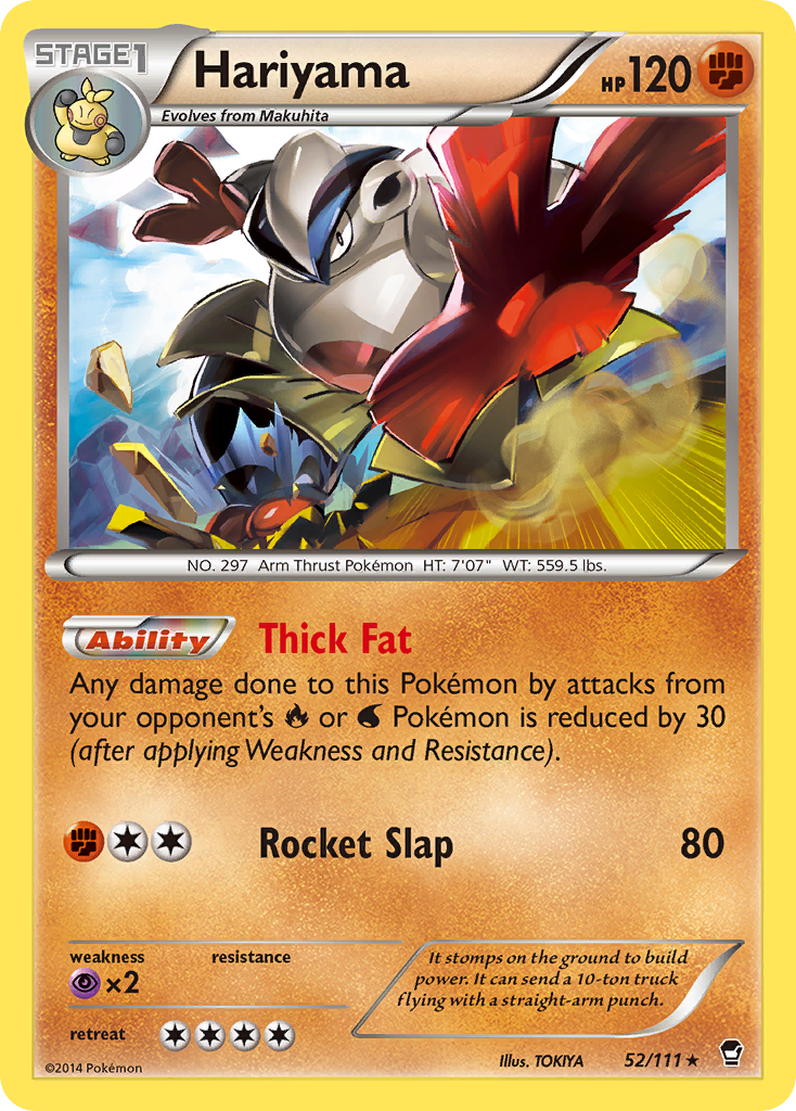Hariyama (52/111) [XY: Furious Fists] | Jomio and Rueliete's Cards and Comics