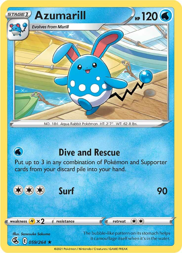 Azumarill (059/264) [Sword & Shield: Fusion Strike] | Jomio and Rueliete's Cards and Comics