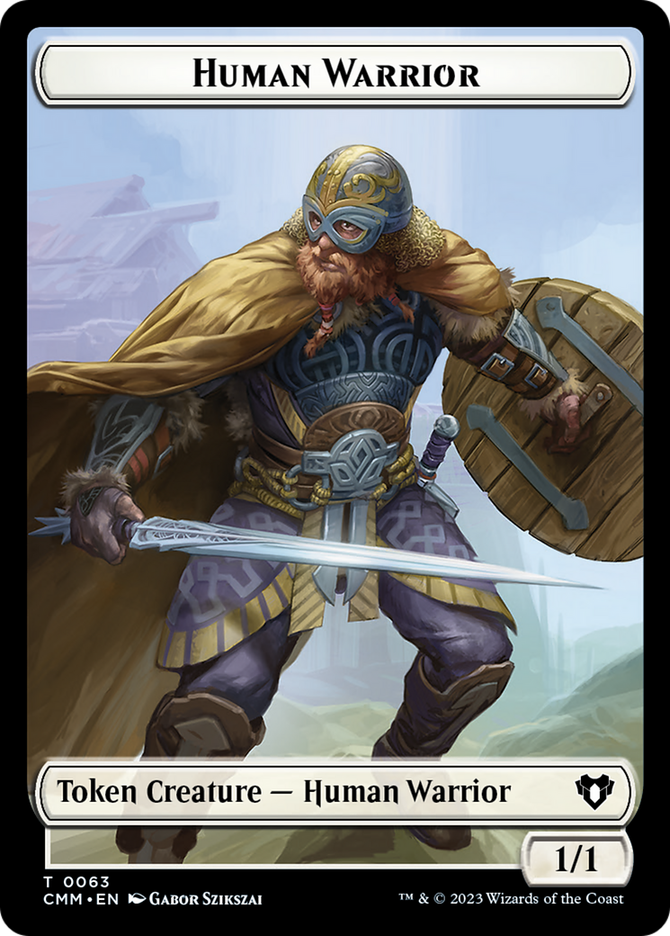 Human Warrior // Zombie Army Double-Sided Token [Commander Masters Tokens] | Jomio and Rueliete's Cards and Comics