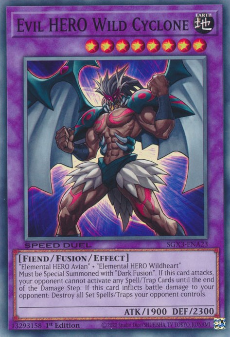Evil HERO Wild Cyclone [SGX3-ENA23] Common | Jomio and Rueliete's Cards and Comics