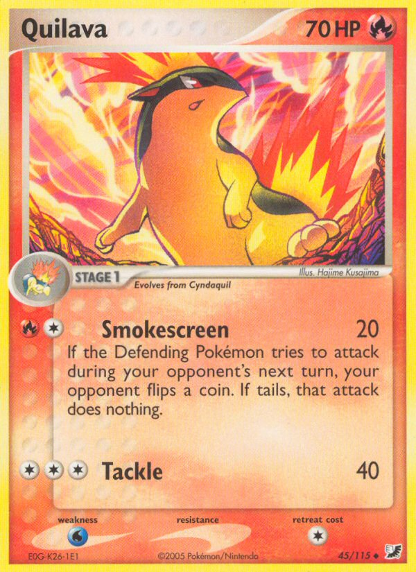 Quilava (45/115) [EX: Unseen Forces] | Jomio and Rueliete's Cards and Comics