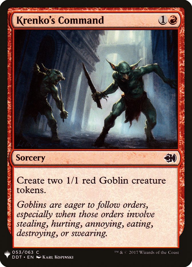 Krenko's Command [Mystery Booster] | Jomio and Rueliete's Cards and Comics
