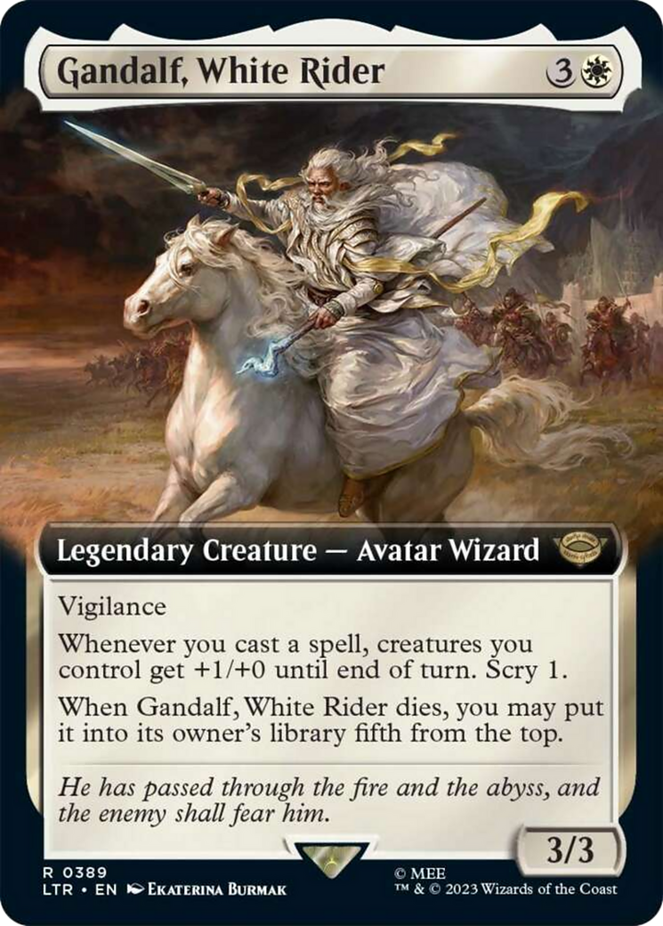 Gandalf, White Rider (Extended Art) [The Lord of the Rings: Tales of Middle-Earth] | Jomio and Rueliete's Cards and Comics