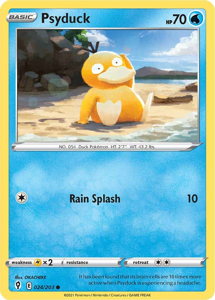 Psyduck (024/203) [Sword & Shield: Evolving Skies] | Jomio and Rueliete's Cards and Comics