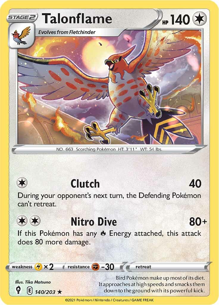 Talonflame (140/203) [Sword & Shield: Evolving Skies] | Jomio and Rueliete's Cards and Comics
