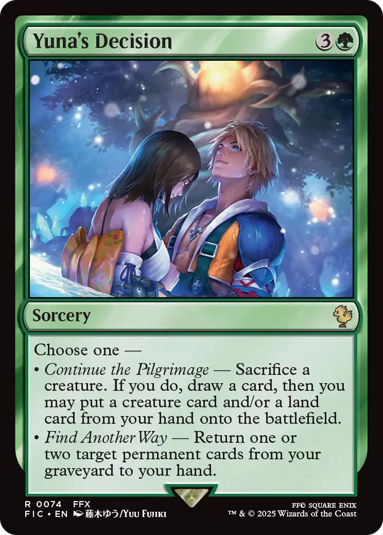 Yuna's Decision [FINAL FANTASY Commander] | Jomio and Rueliete's Cards and Comics