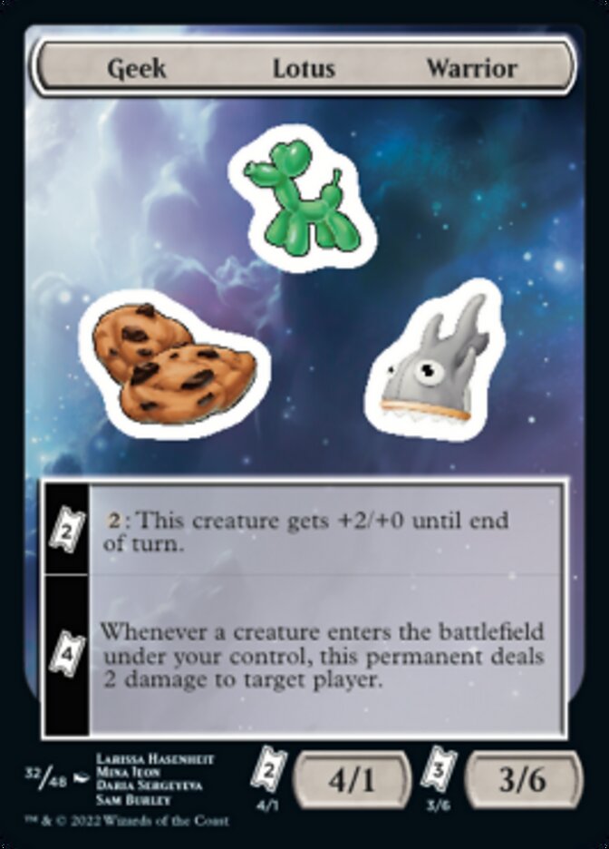 Geek Lotus Warrior [Unfinity Stickers] | Jomio and Rueliete's Cards and Comics