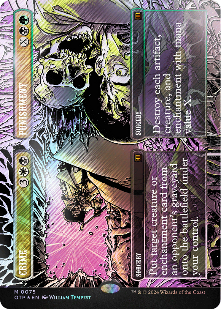 Crime // Punishment (Textured Foil) [Outlaws of Thunder Junction: Breaking News] | Jomio and Rueliete's Cards and Comics