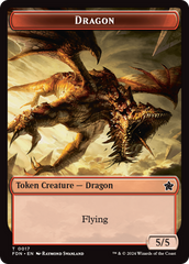 Cat Beast // Dragon (0017) Double-Sided Token [Foundations Tokens] | Jomio and Rueliete's Cards and Comics