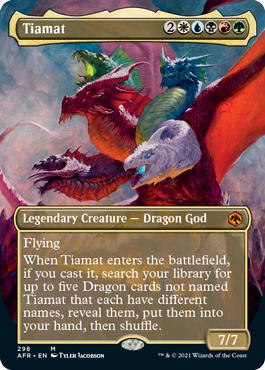 Tiamat (Borderless Alternate Art) [Dungeons & Dragons: Adventures in the Forgotten Realms] | Jomio and Rueliete's Cards and Comics