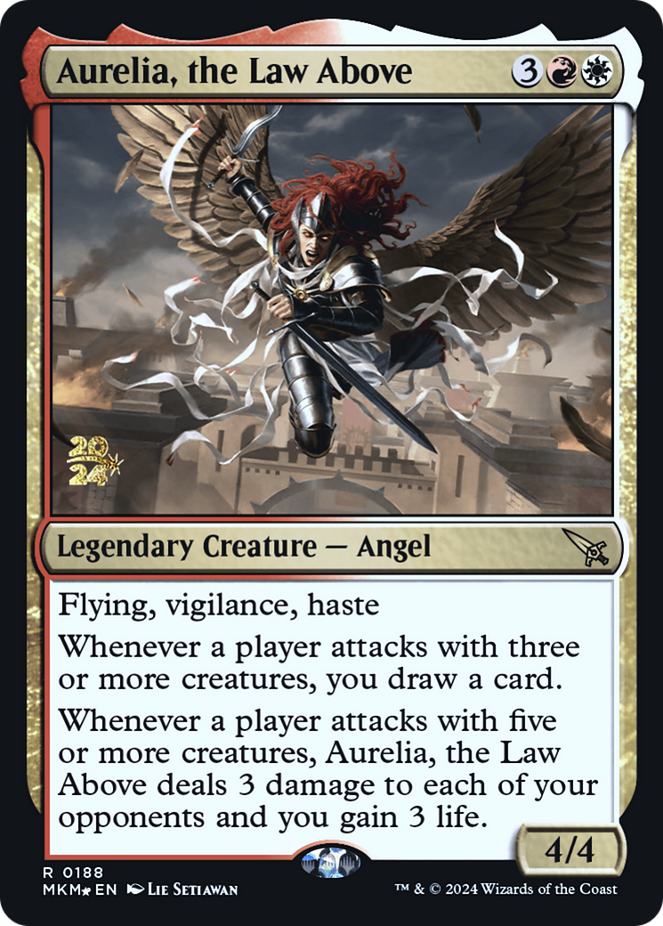 Aurelia, the Law Above [Murders at Karlov Manor Prerelease Promos] | Jomio and Rueliete's Cards and Comics