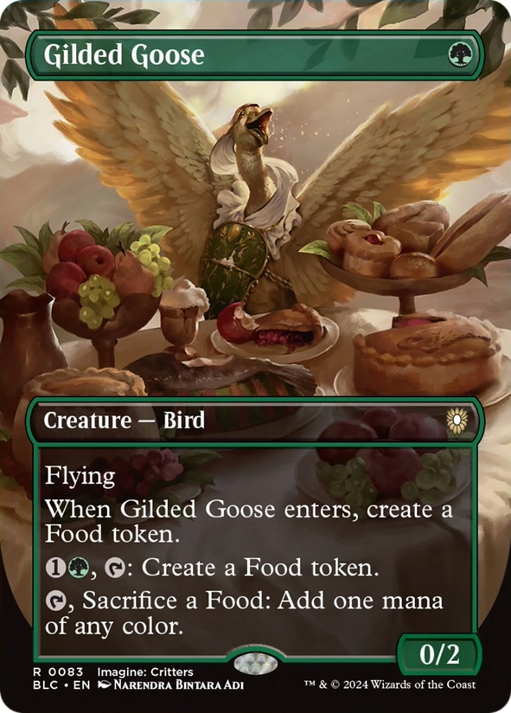 Gilded Goose (Borderless) [Bloomburrow Commander] | Jomio and Rueliete's Cards and Comics