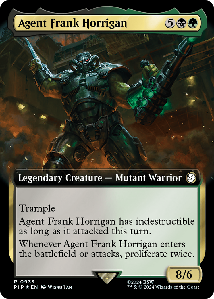 Agent Frank Horrigan (Extended Art) (Surge Foil) [Fallout] | Jomio and Rueliete's Cards and Comics