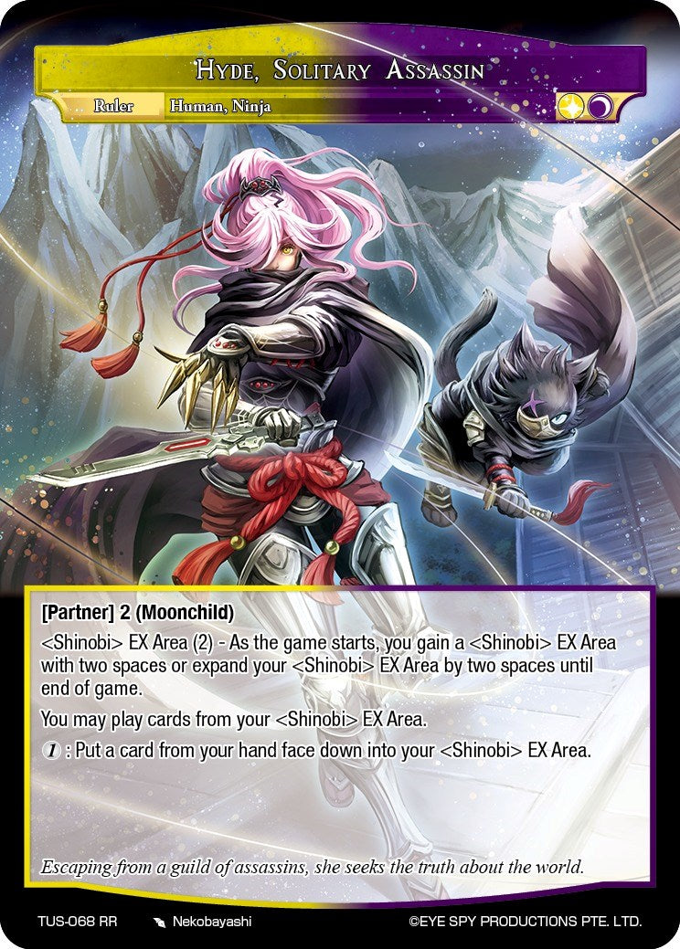Hyde, Solitary Assassin (TUS-068 RR) [The Underworld of Secrets] | Jomio and Rueliete's Cards and Comics