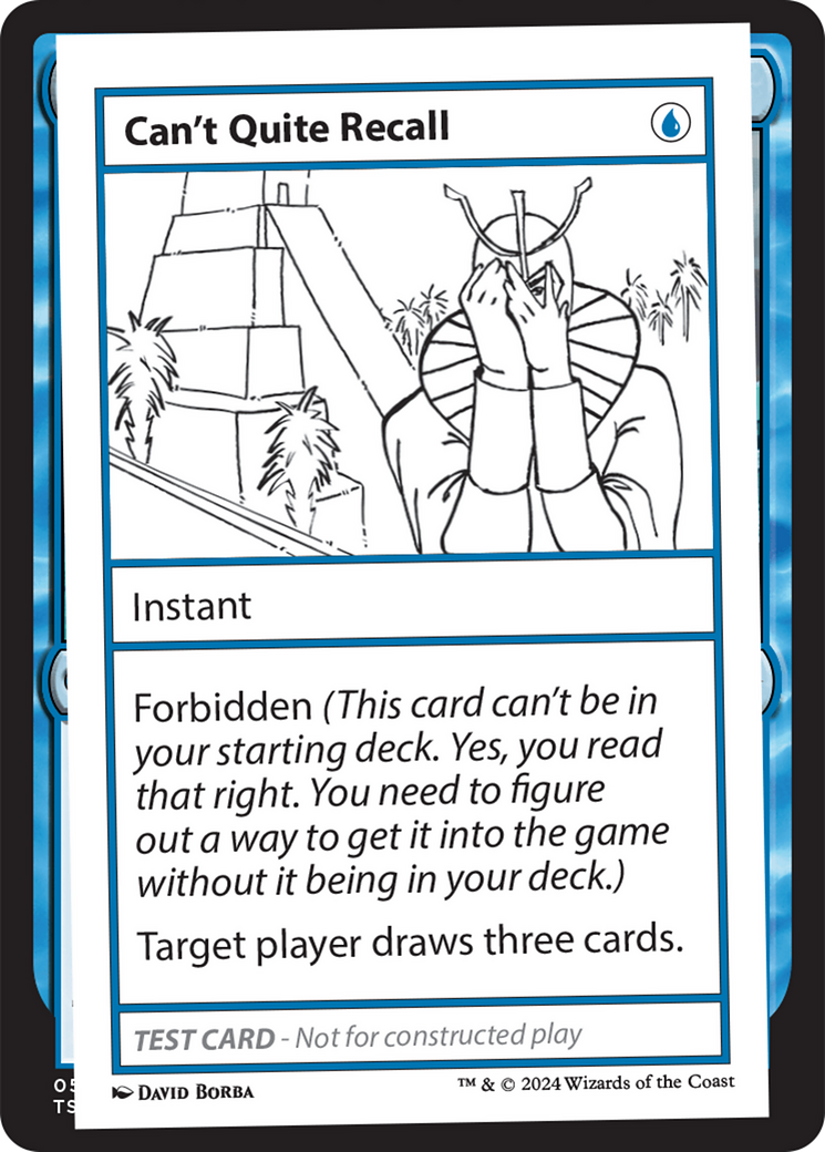 Can't Quite Recall [Mystery Booster 2 Playtest Cards] | Jomio and Rueliete's Cards and Comics