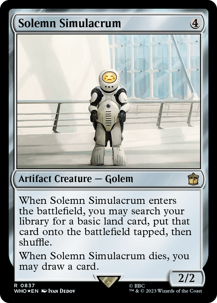 Solemn Simulacrum (Surge Foil) [Doctor Who] | Jomio and Rueliete's Cards and Comics