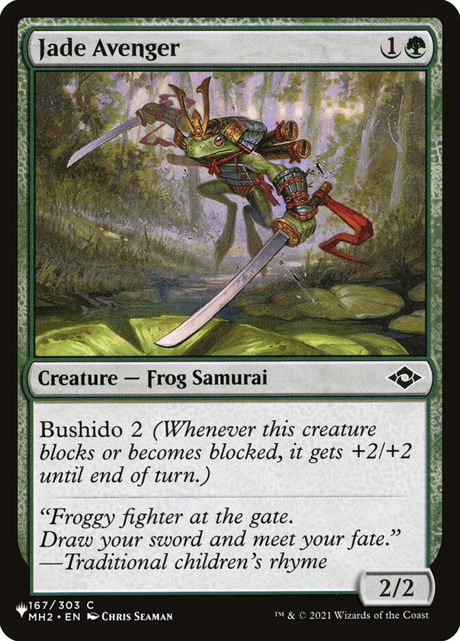 Jade Avenger [The List] | Jomio and Rueliete's Cards and Comics